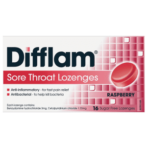 Difflam Raspberry Anti-Bacterial (16's)
