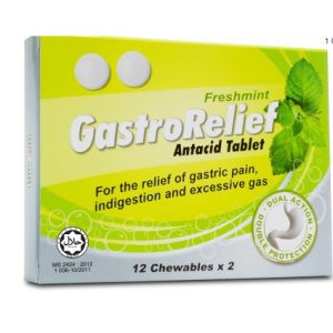 Gastrorelief Antacid Tab - Fresh Mint 2*12s