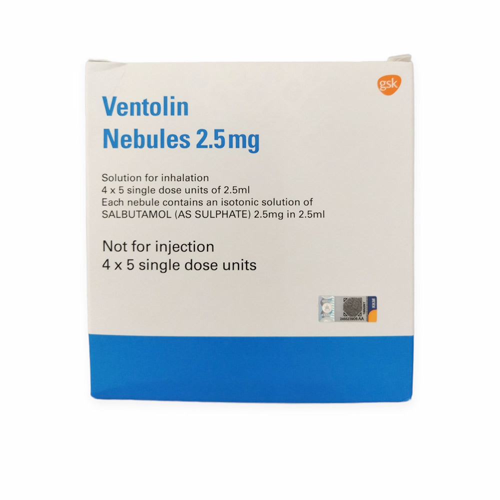 Ventolin Nebules 2.5MG (2.5ML X 20's)
